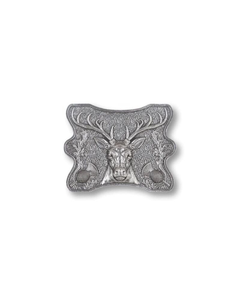 Braemar Chrome Stag Kilt Belt Buckle
