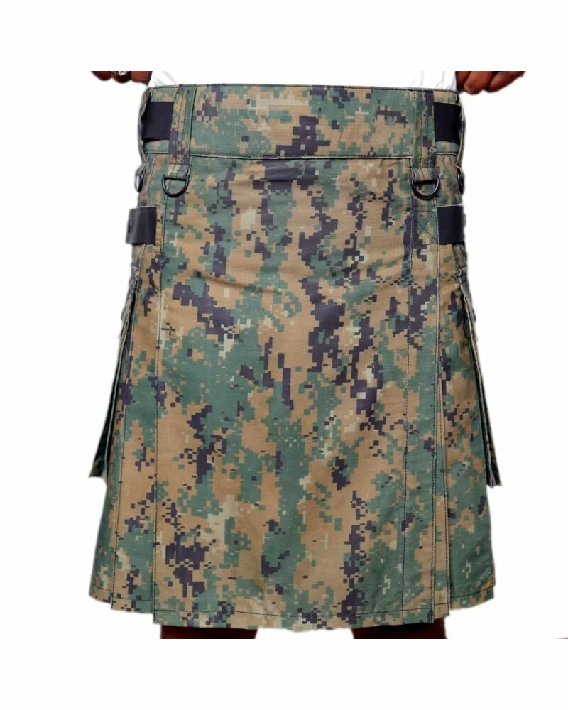 Digital Camo Cargo Utility Kilt