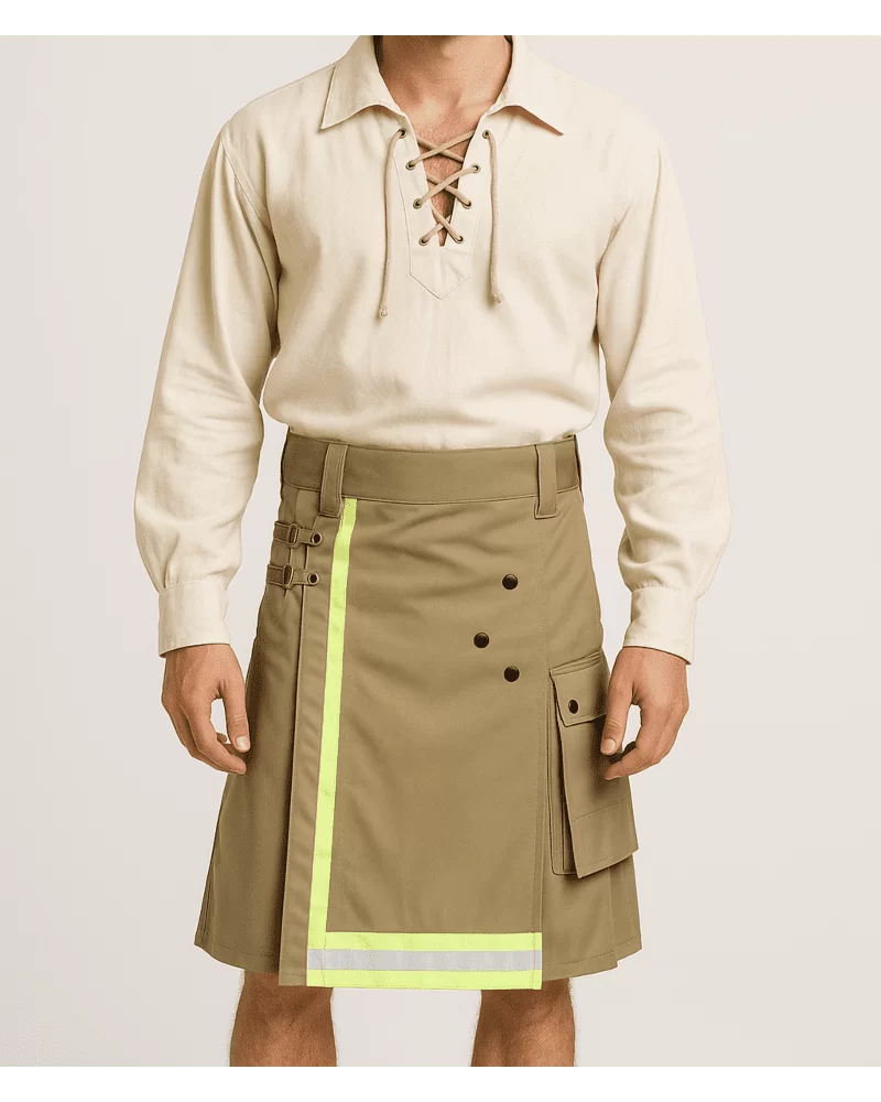 Khaki Firefighter Utility Kilt