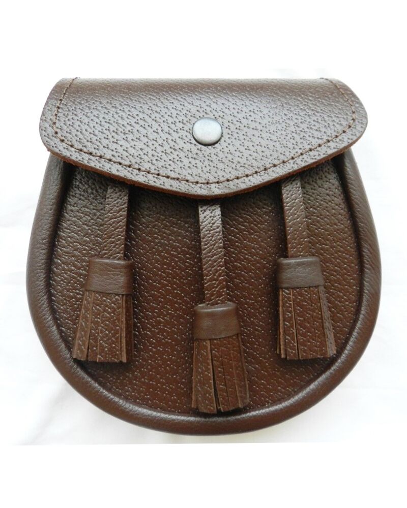 Scottish Brown Leather Kilt Sporran