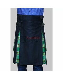 Black And Green Tartan Utility Kilt