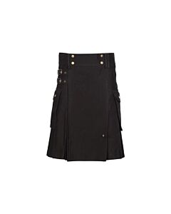 black denim utiity kilt
