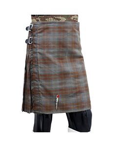 scottish campbell old weathered tartan kilt front