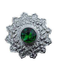 Green Stone Star Style plaid Brooch
