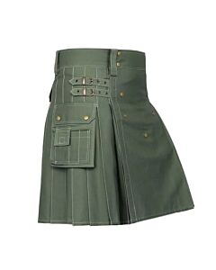 Olive Green Utility Kilt