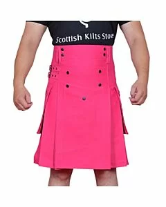 Pink Modern Utility Kilt
