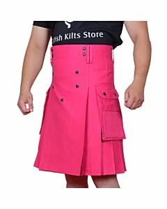 Pink Modern Utility Kilt