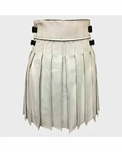 White Leather Kilt
