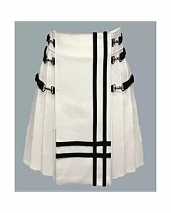 White Leather Kilt