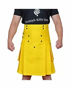 Yellow Utility Kilt 

