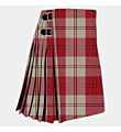 Ailsa Red Tartan Kilt featuring traditional Scottish tartan pattern with green and black accents, perfect for Highland wear, weddings, festivals, casual wear, and celebrating authentic Scottish heritage in style.