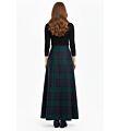 Back view of Black Watch Tartan Maxi Skirt, classic Highland tartan