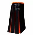 Black And Orange Utility Kilt
