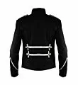black gothic military drummer parade jacket back side
