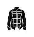 black gothic military drummer parade jacket front side
