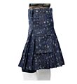 blue camouflage hybrid kilt right side