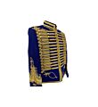 blue hussar marching pipe band jacket left side