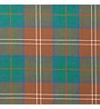 Chisholm Ancient Hunting Tartan fabric pattern, earthy green, brown, and red design