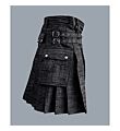 Dark Grey Denim Kilt