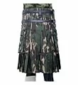 fashion camo kilt with leather apron back side