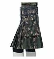 fashion camo kilt with leather apron right side