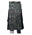 green camo detachable pocket kilt back side