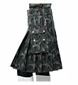 green camo detachable pocket kilt right side