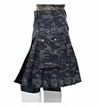 grey camo utility kilt right side