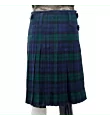 scottish black watch tartan kilt back