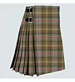 Sutherland Old Weathered Tartan Kilt in Khaki, gray and red perfect for Scottish events and casual wear
