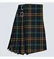 Weir Modern Tartan Kilt in green and blue, perfect for Scottish events and casual wear.