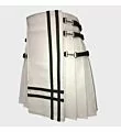 White Leather Kilt